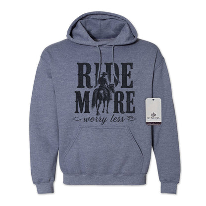 Ride More Worry Less - Adult Unisex Western Hoodie