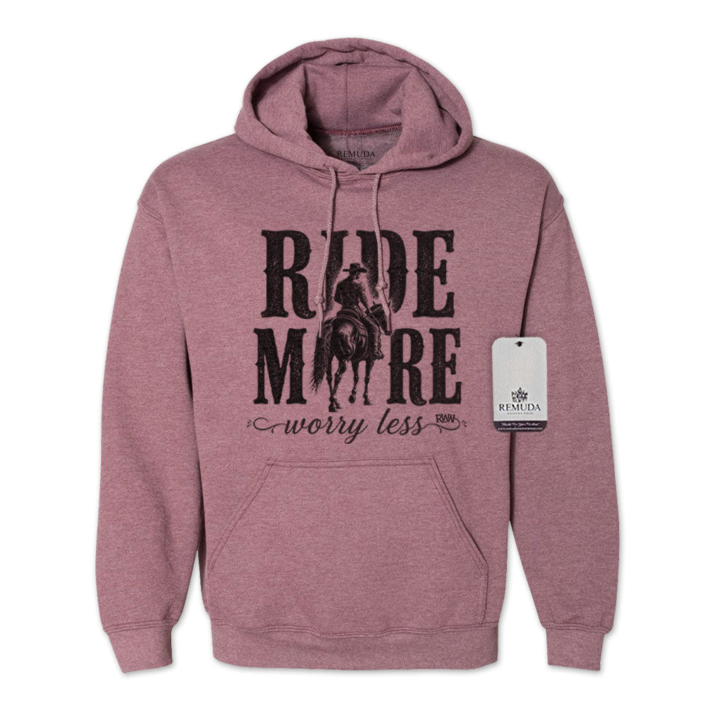 Ride More Worry Less - Adult Unisex Western Hoodie
