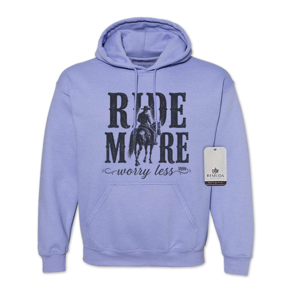 Ride More Worry Less - Adult Unisex Western Hoodie