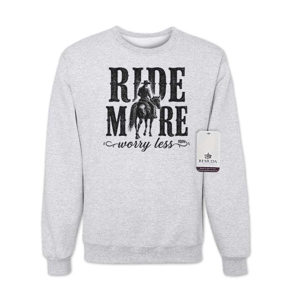 Ride More Worry Less - Adult Unisex Western Sweatshirt