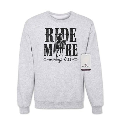 Ride More Worry Less - Adult Unisex Western Sweatshirt