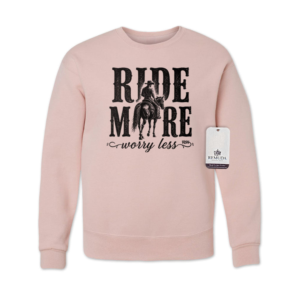 Ride More Worry Less - Adult Unisex Western Sweatshirt