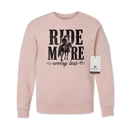 Ride More Worry Less - Adult Unisex Western Sweatshirt