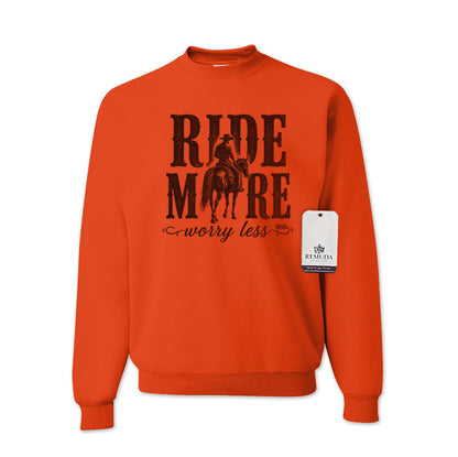 Ride More Worry Less - Adult Unisex Western Sweatshirt