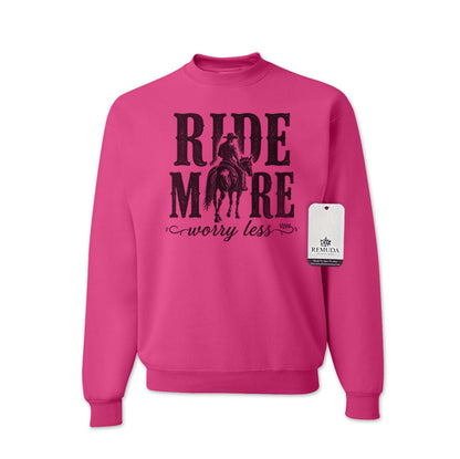 Ride More Worry Less - Adult Unisex Western Sweatshirt