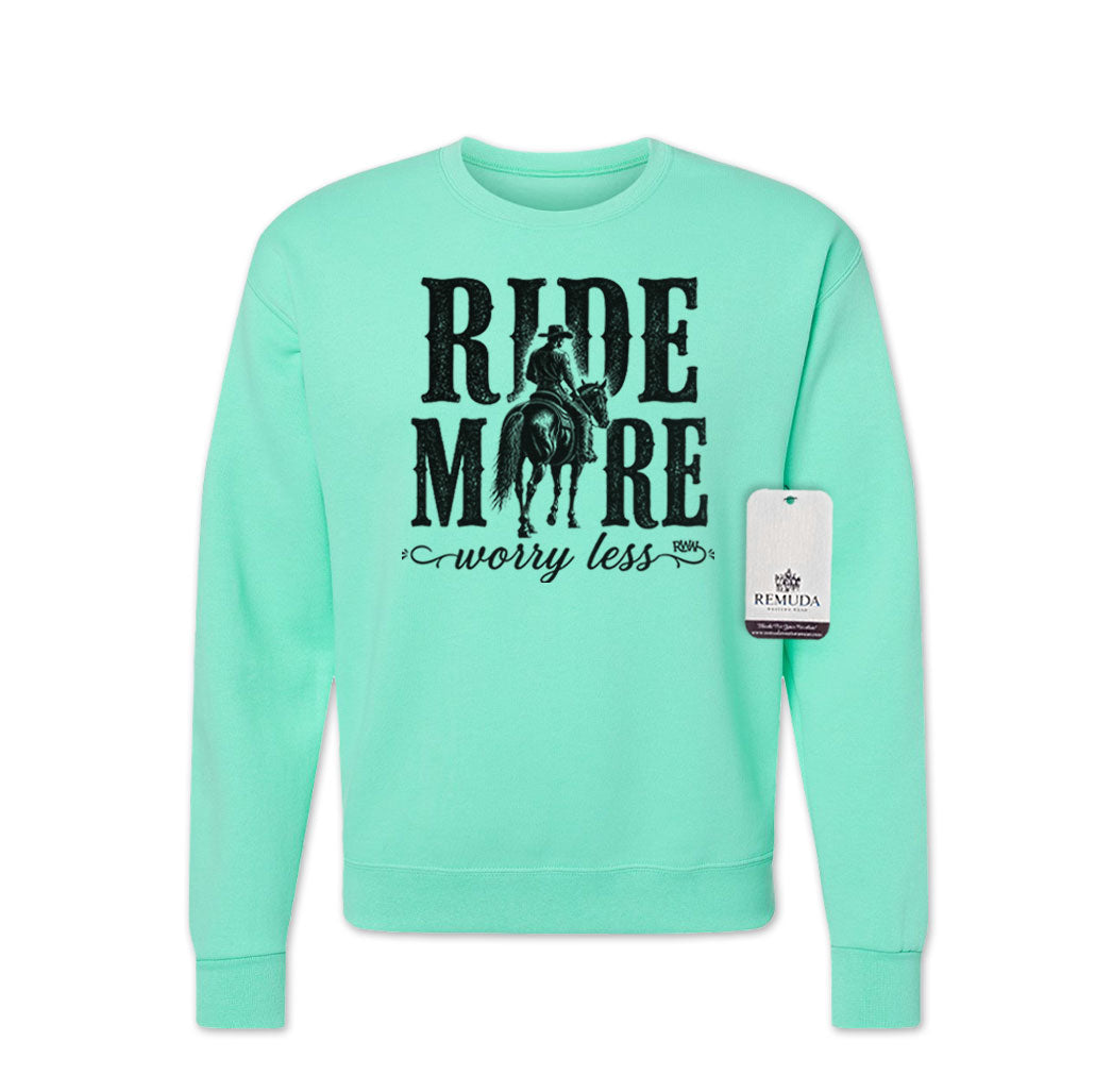 Ride More Worry Less - Adult Unisex Western Sweatshirt