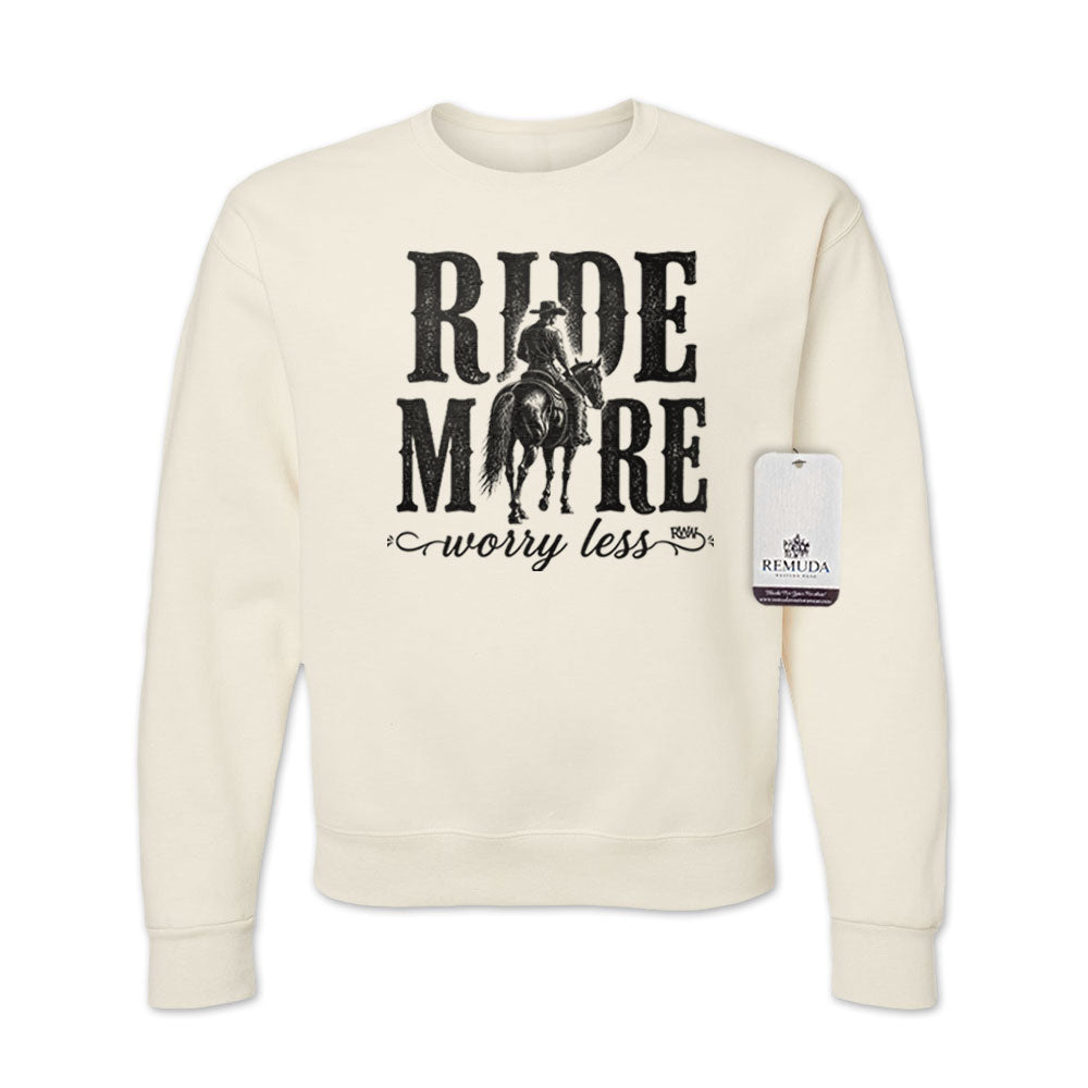 Ride More Worry Less - Adult Unisex Western Sweatshirt