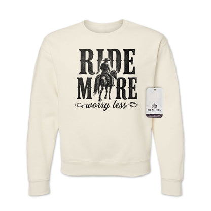 Ride More Worry Less - Adult Unisex Western Sweatshirt