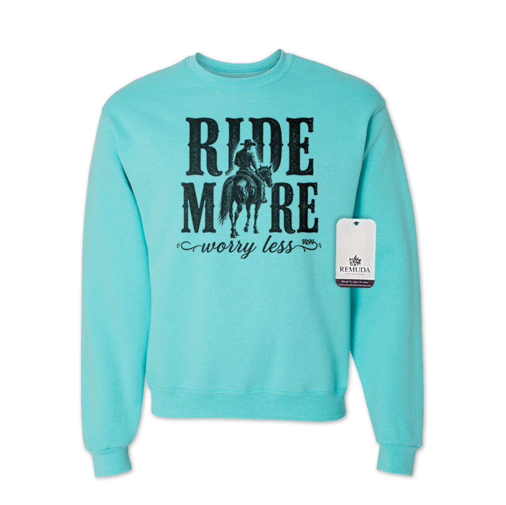 Ride More Worry Less - Adult Unisex Western Sweatshirt