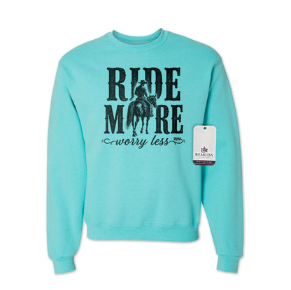 Ride More Worry Less - Adult Unisex Western Sweatshirt