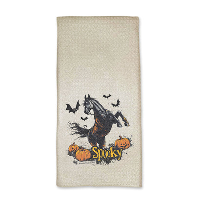 SPOOKY Western Horse Kitchen Halloween Hand Towel Set