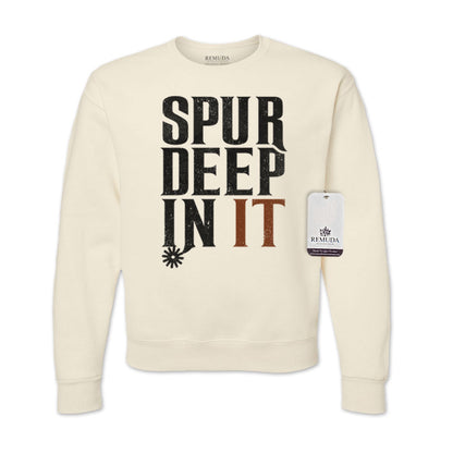Spur Deep In It Adult Unisex Western Sweatshirt Oatmeal