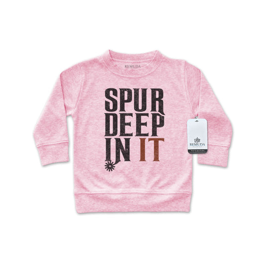 Spur Deep In It Western Infant Long Sleeve Pullover Shirt Pink
