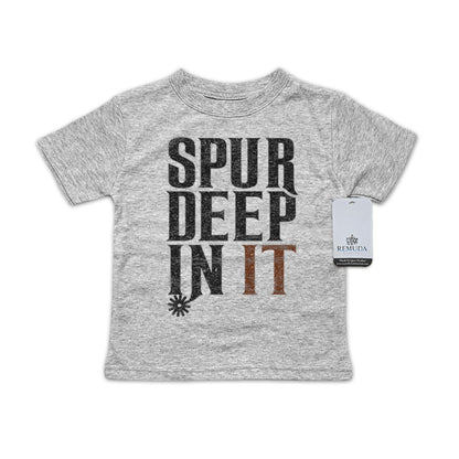 Spur Deep In It Infant Kids Western Tee T-Shirt Gray