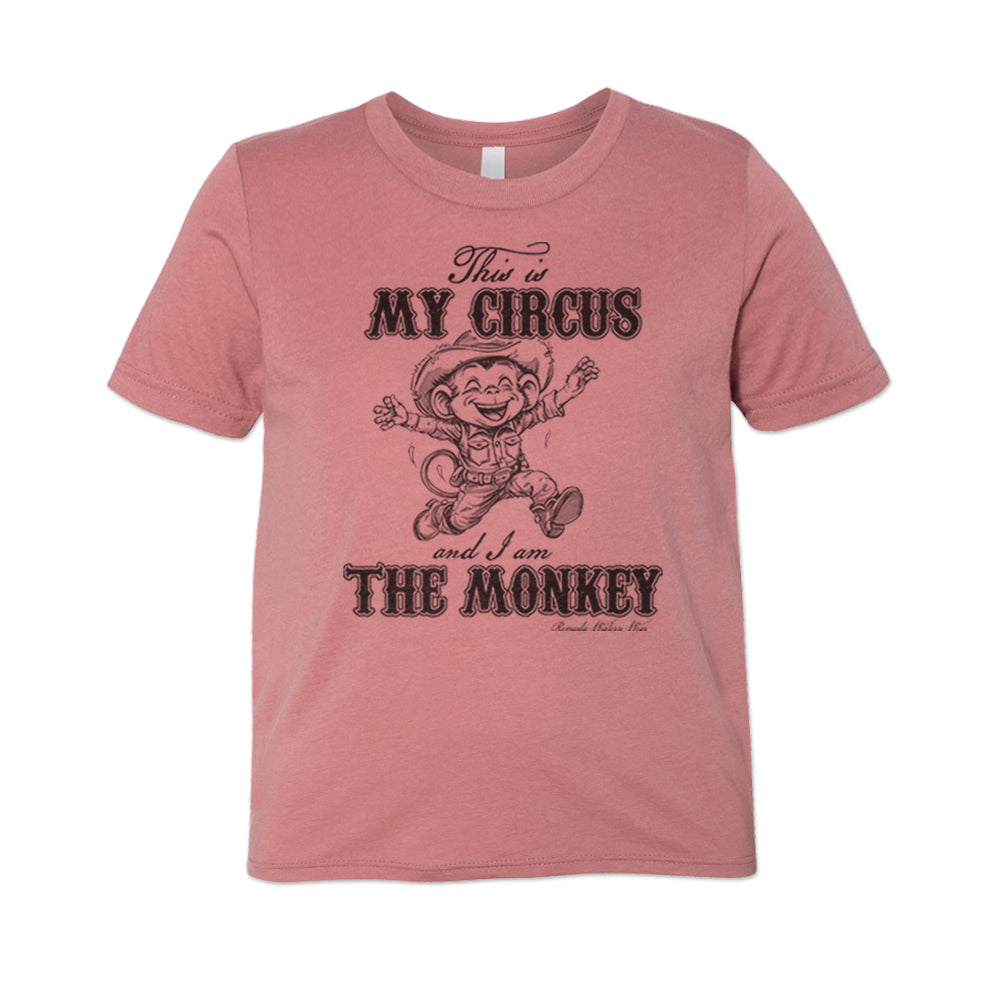 This Is My Circus And I Am The Monkey Youth Tee Mauve