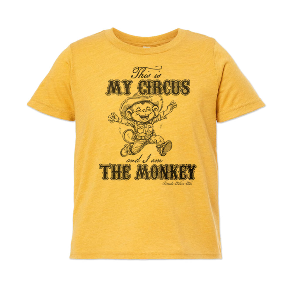 This Is My Circus And I Am The Monkey Youth Tee Mustard