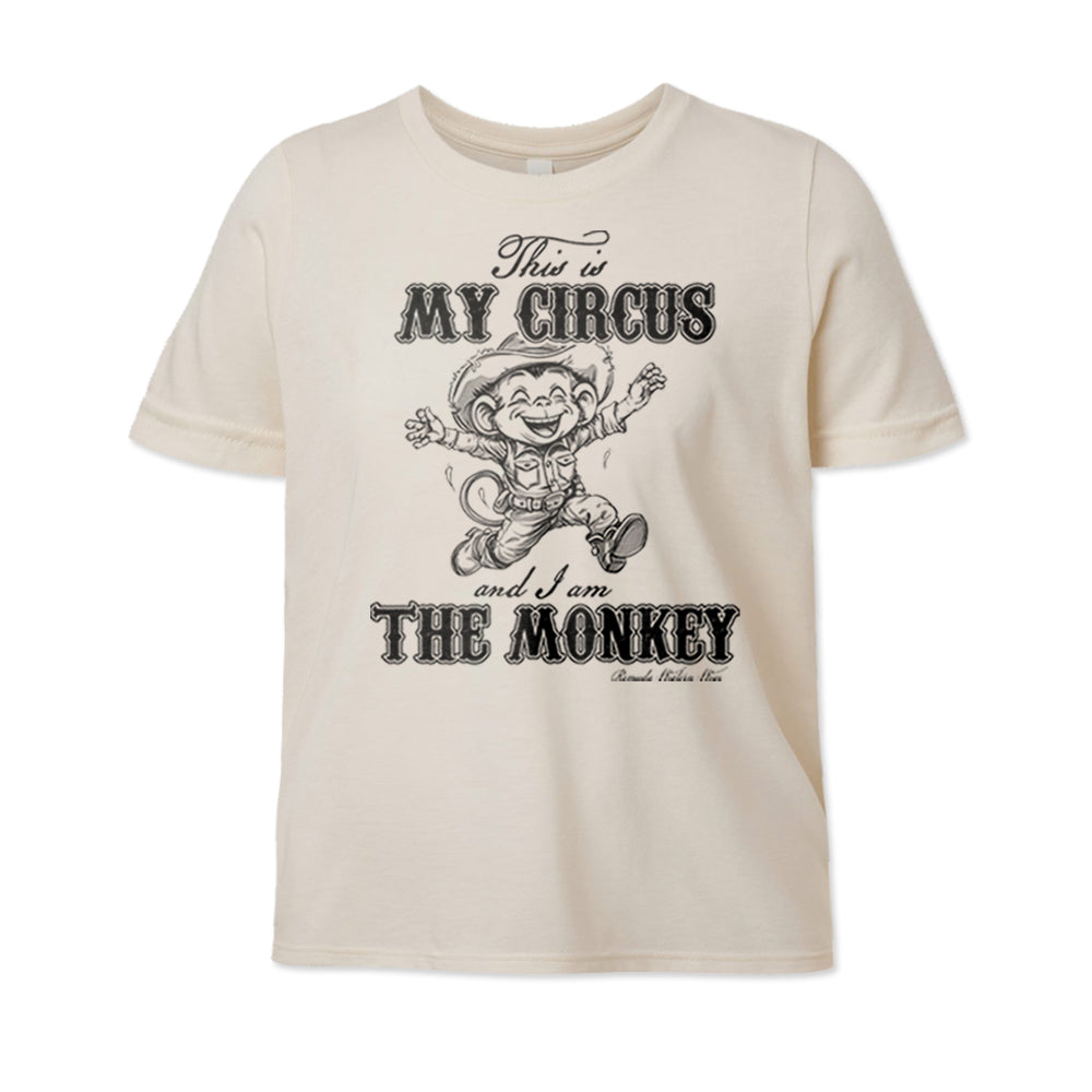 This Is My Circus And I Am The Monkey Youth Tee Solid Natural