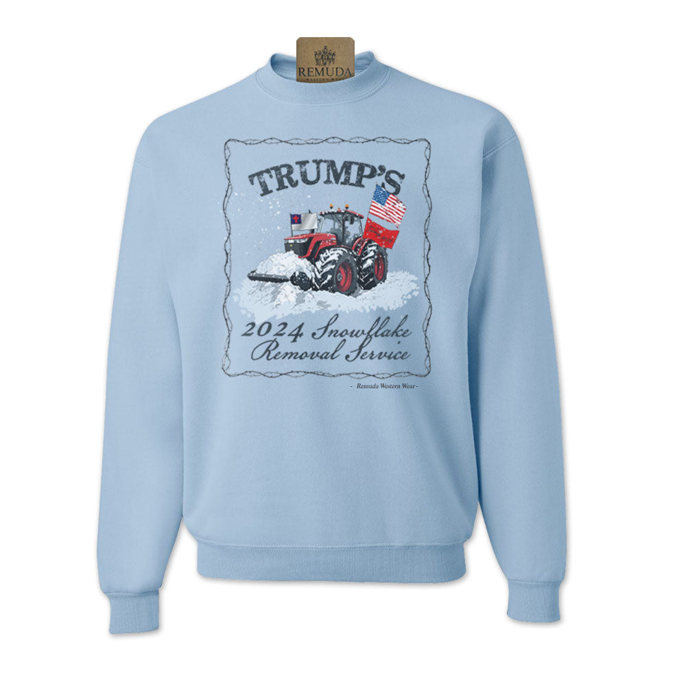 Trump's 2024 Snowflake Removal Service - Western Adult Unisex Sweatshirt