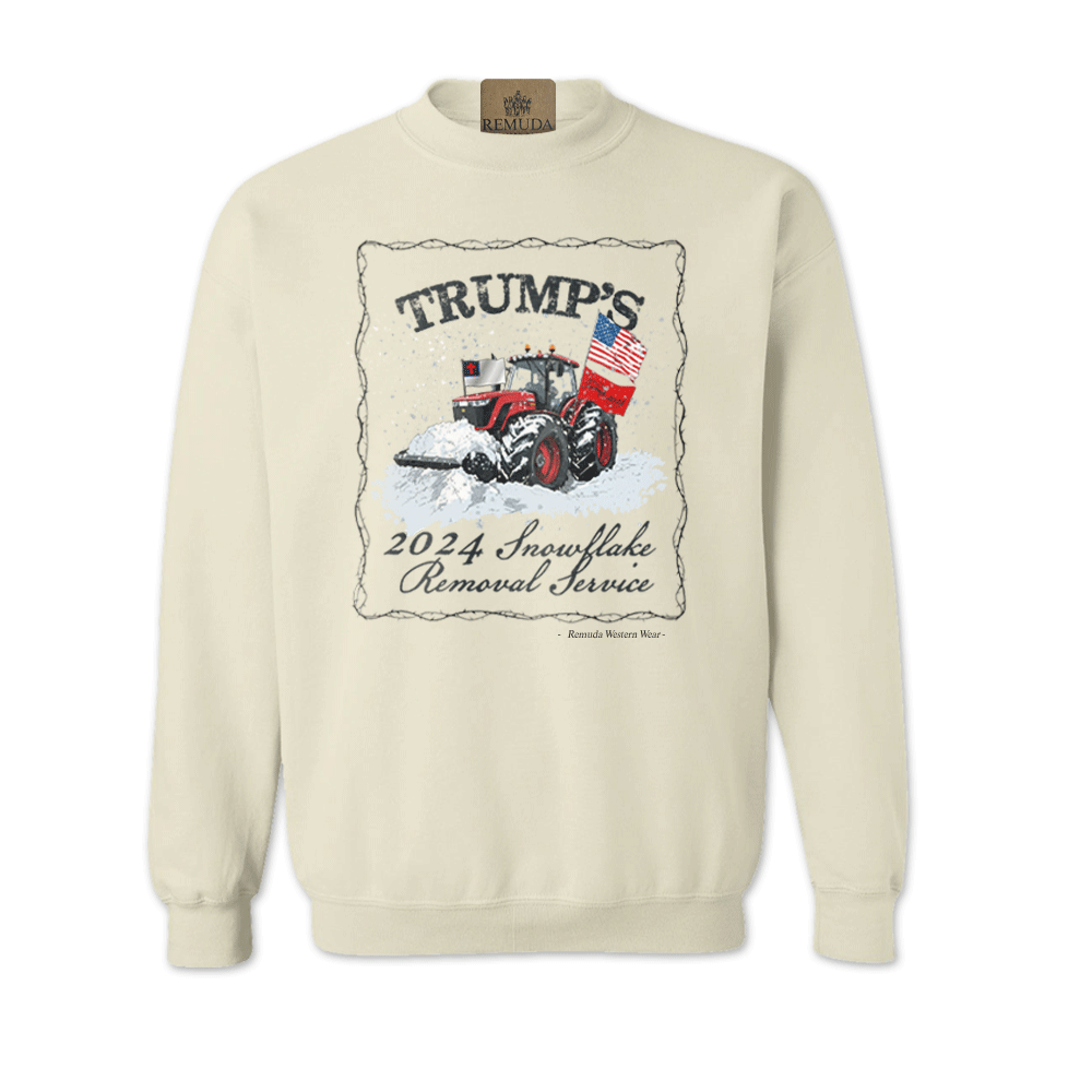 Trump's 2024 Snowflake Removal Service - Western Adult Unisex Sweatshirt