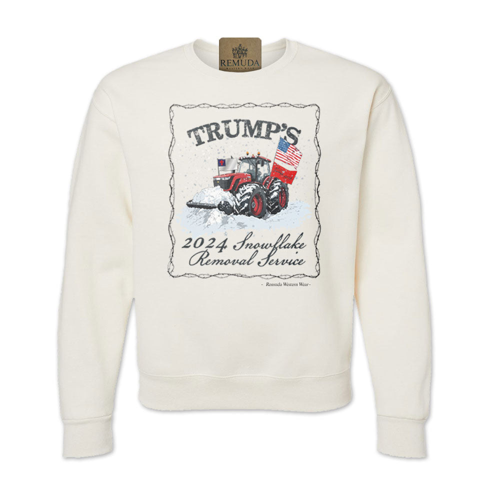 Trump's 2024 Snowflake Removal Service - Western Adult Unisex Sweatshirt