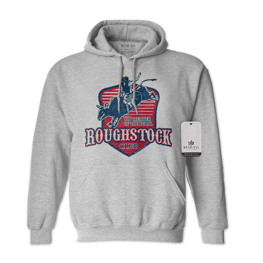 Feral Roughstock Club Adult Unisex Western Hoodie Sport Gray