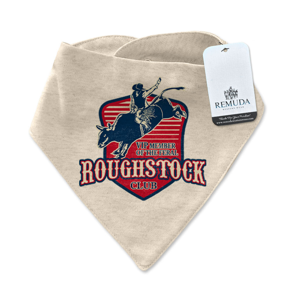 Feral Roughstock Club Infant / Toddler Western Bandana Bib Oatmeal