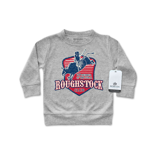Feral Roughstock Club Western Infant Long Sleeve Pullover Shirt Gray