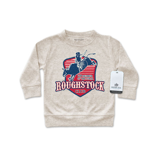 Feral Roughstock Club Western Infant Long Sleeve Pullover Shirt Gray