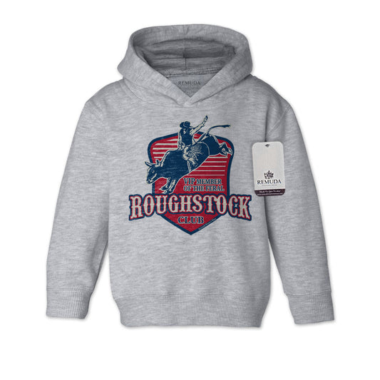 Feral Roughstock Club Toddler Kids Western Pullover Hoodie Gray