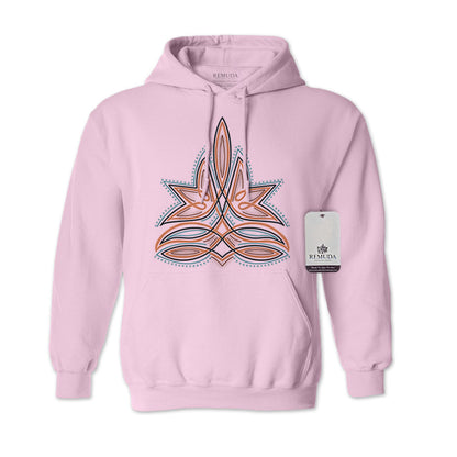 Western Boot Stitch Adult Unisex Western Hoodie Light Pink