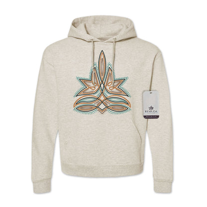 Western Boot Stitch Adult Unisex Western Hoodie Oatmeal