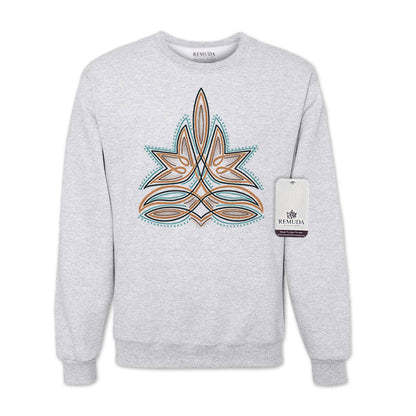 Western Boot Stitch Adult Unisex Western Sweatshirt Ash Gray