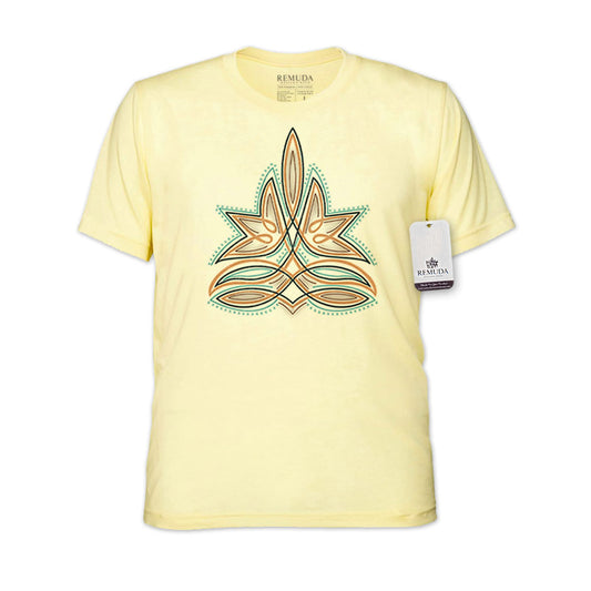Western Boot Stitch Adult Unisex Western Tee T-Shirt Yellow