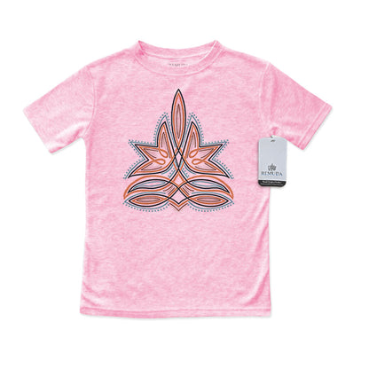 Western Boot Stitch Western Toddler Kids Tee T-Shirt Pink
