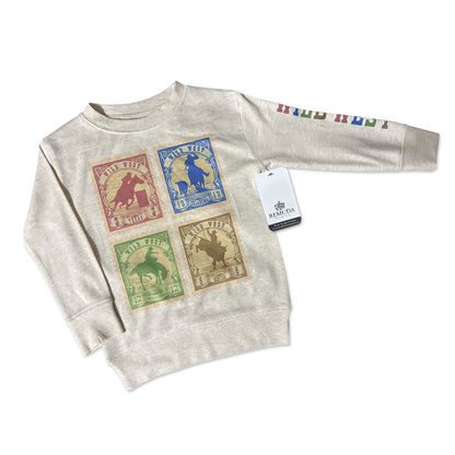 Wild West Rodeo Stamps Western Infant Long Sleeve Pullover Shirt 
