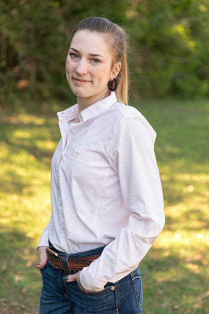 Ariat Women's VentTek Stretch Shirt, Strawberry Stripe
